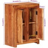  Komoda 55 x 33 x 75 cm od masivnog bagremovog drva | shoptok.hr