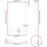 Noge stolića za kavu bijele 2 kom 60x(100-101) cm čelik | shoptok.hr