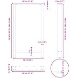  Noge za barsko mizo bele barve 2 kosa 60 x (100-101) cm jeklo | Shoptok.si