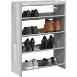vidaXL Regal za čevlje siva sonoma 60x25x81 cm inženirski les, (22013768) | Shoptok.si