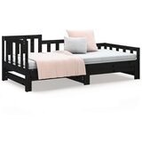 Dnevni ležaj na izvlačenje crni 2x(90x200) cm masivna borovina | shoptok.hr