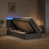  LED krevet za pohranu s madracem Tamnosiva 100 x 200 cm Tkanina | shoptok.hr