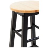 Premier Housewares Črn/v naravni barvi barsko stol iz masivnega kavčukovca (višina sedeža 74 cm) Chester – | Shoptok.si