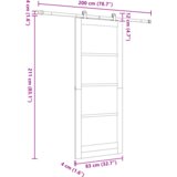 vidaXL Drsna vrata s kompleti pribora 'ORKDAL'Trden bor, Notranja vrata 'ORKDAL'83x211x4 cm Trden bor | Shoptok.si