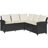 Maison Chic kavč - Sofa - Kanape garnitura L oblike z blazinami črn poli ratan, (21727848) | Shoptok.si