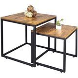  Set stolića za dnevni boravak 2u1 Rustic Square - 45x50cm & 40x45cm | Shoptok.si