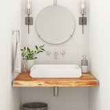 vidaXL Kopalniški pult 60x60x3,8 cm kvadraten trden akacijev les | Shoptok.si