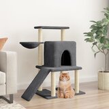 vidaXL Mačje drevo s praskalniki iz sisala temno sivo 96,5 cm | Shoptok.si