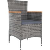  9-dijelni vrtni blagovaonski set s jastucima sivi | shoptok.hr