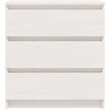vidaXL nočna omarica bela 60x36x64 cm trdna borovina | Shoptok.si