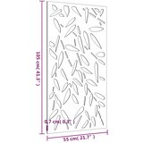  Vrtni zidni ukras 105x55 cm čelik COR-TEN uzorak lišća bambusa | shoptok.hr