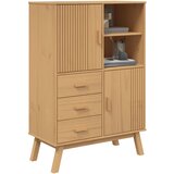  Visoka komoda OLDEN smeđa 85 x 43 x 125 cm od masivne borovine | Eponuda.com