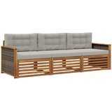 vidaXL Zunanja garnitura za sedenje 3 pcs Naravna in svetlo siva, (5000280045) | Shoptok.si