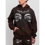 Affliction Collapse Pulover s kapuco dk.brown lava wash Cene