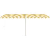  Tenda na ručno uvlačenje s LED svjetlom 500x300 cm žuto-bijela | shoptok.hr