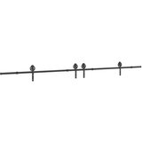  Komplet opreme za drsna vrata 400 cm jeklo črne barve, (22047128) | Shoptok.si
