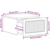  Stenski nočni omarici 2 pcs Siva Sonoma 33 x 34,5 x 20 cm, (5000209950) | Shoptok.si