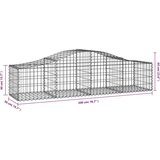  Lučne gabionske košare 18 kom 200x50x40/60 cm pocinčano željezo | shoptok.hr