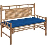 The Living Store Vrtna klop z blazino 120 cm bambus - Vrtna Klop, (21459293) Cene