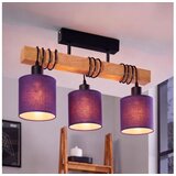 Brilagi Plafonski luster NUBILA 3xE27/60W/230V borovina/ljubičasta | Eponuda.com