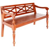 vidaXL Klop Batavia 123 cm trden mahagonij temno rjava | Shoptok.si