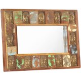  Ogledalo s likom Buddhe 80 x 50 cm od masivnog obnovljenog drva | shoptok.hr