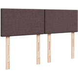 vidaXL Box spring postelja z vzmetnico temno rjava 140x200 cm blago | Shoptok.si