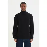 Trendyol Black Men's Oversize Wide Fit Turtleneck Basic Sweater