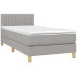  box spring s madracem LED svjetlosivi 90x200 cm tkanina | shoptok.hr