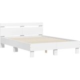  Okvir za krevet s uzglavljem i LED bijeli 135x190 cm | shoptok.hr
