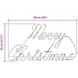 vidaXL Božični znak med 216 LED Rdeča 99 x 55 x 13 cm elezo | Shoptok.si