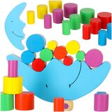 Montessori igra uravnoteženja – lesena luna z bloki - Majhna pozornost - Najstniki | Shoptok.si