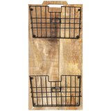  Zidni stalak za časopise 33x10x67 cm masivno grubo drvo manga | shoptok.hr