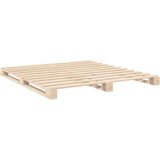 vidaXL Posteljni okvir z vzglavjem 200x200 cm trdna borovina | Shoptok.si