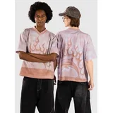 Flaming Dolphin Jersey T-shirt pink