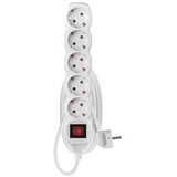 Podaljšek 1,4 m / 5 vtičnic / beli / PVC / 1 mm2 | Shoptok.si