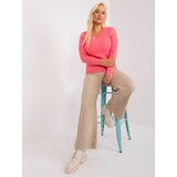 Fashion Hunters Women's coral sweater in a larger size Cene