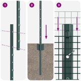  Set ograde za vrt Set od 2 Zelena Metal 10 x 1 m Izdržljivo | shoptok.hr