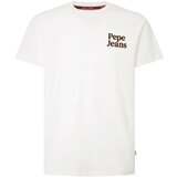 PepeJeans Majica 'KODY' krvavo crvena / prljavo bijela | shoptok.hr