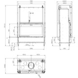 Palazzetti kaminski vložek na drva ecomonoblocco wt 16:9 N13 double sides - naravni vlek | Shoptok.si