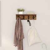  Vješalica za kapute na zidu Dimljeni hrast 40 x 10,5 x 10,5 cm | shoptok.hr