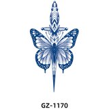 INF Začasna tetovaža z modrim cvetličnim vzorcem 10, (21838651) Cene