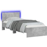  Krevetna konstrukcija s LED svjetlom Betonska siva 80 x 200 cm | Shoptok.si