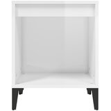  Noćni ormarić visoki sjaj bijeli 40x35x50 cm | shoptok.hr