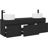  Set ormarića za kupaonicu 3 kom. Crna 49 x 44,5 x 66 cm | shoptok.hr