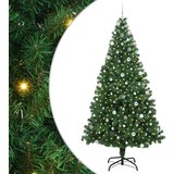 vidaXL Umestno božično drevo Zelena 240 cm PVC, jeklo in plastika | Shoptok.si