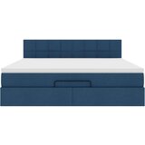 vidaXL Otomanski posteljni okvir z vzmetnico moder 160x200 cm blago | Shoptok.si