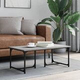 vidaXL Stolić za kavu boja sivog hrasta 90x50x35 cm konstruirano drvo Cijene