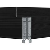 vidaXL Paletni okvirji šestkotni črni 160x160 cm trdna borovina | Shoptok.si