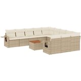  12-dijelni set vrtnih sofa od poliratana s jastucima bež | shoptok.hr